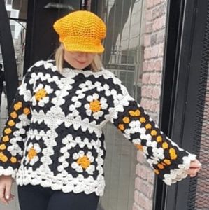 Granny square sweater and hat